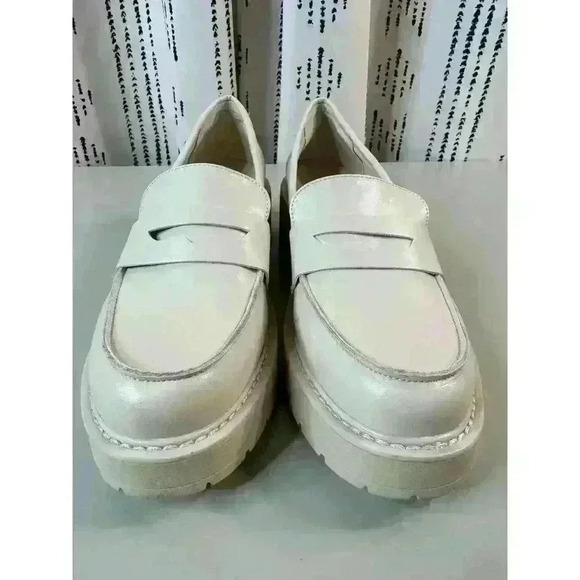 Madden Girl Shoes - Madden Girl Women's Shoes Size 8 1/2 Beige Contentt Chunky Platform Loafers Shoe